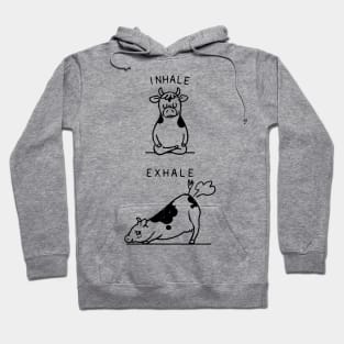 Inhale Exhale Cow Hoodie